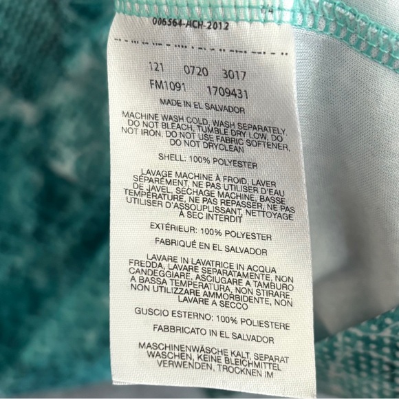 Columbia PFG Performance Long Sleeve Shirt (M) Aqua Multi Green - Picture 10 of 11